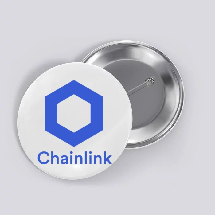 Funny Chainlink LINK Chainlink Blue Funny Chainlink Crypto Chainlink Merch Button