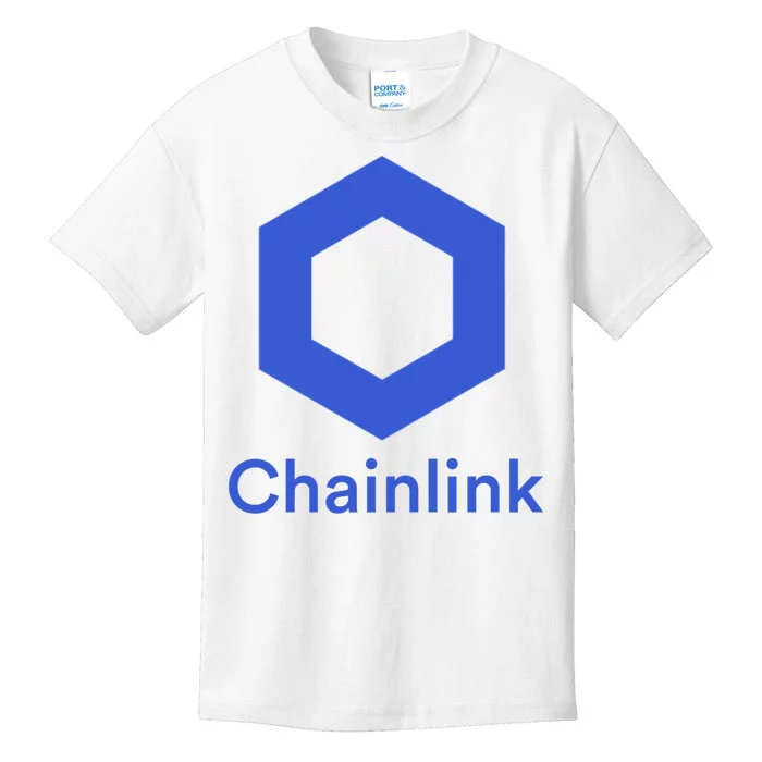 Funny Chainlink LINK Chainlink Blue Funny Chainlink Crypto Chainlink Merch Kids T-Shirt