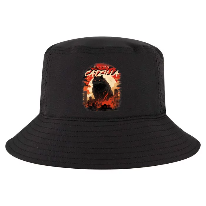 Funny Cat Lover Catzilla Cat Humor Cat Cool Comfort Performance Bucket Hat