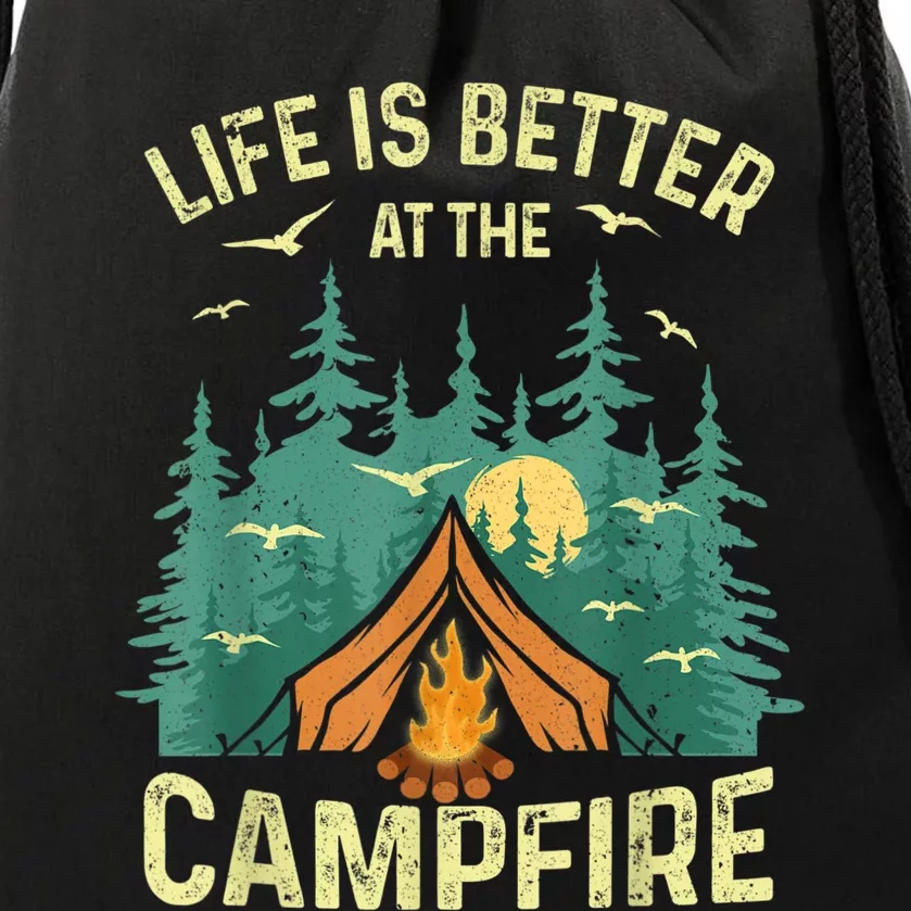 Funny Camping Lover Design For Men Women Camping Vacationist Drawstring Bag