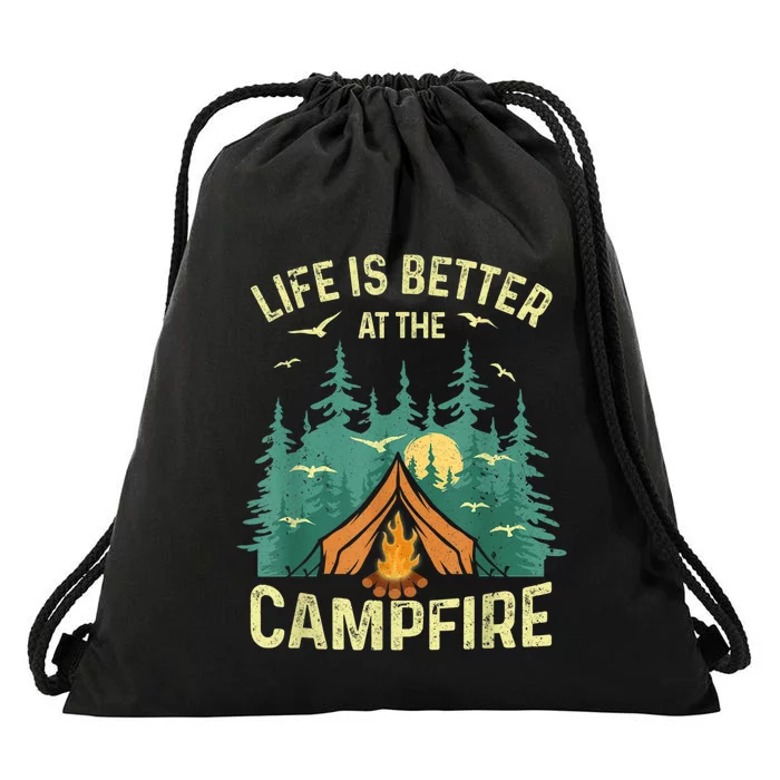 Funny Camping Lover Design For Men Women Camping Vacationist Drawstring Bag