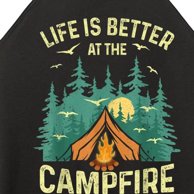 Funny Camping Lover Design For Men Women Camping Vacationist Women’s Perfect Tri Rocker Tank