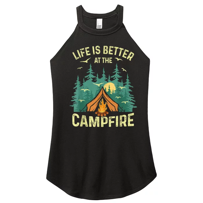 Funny Camping Lover Design For Men Women Camping Vacationist Women’s Perfect Tri Rocker Tank