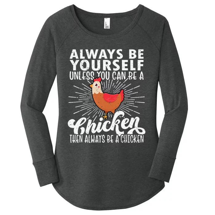 Funny Chicken Lover gift for mother's day Women's Perfect Tri Tunic Long Sleeve Shirt