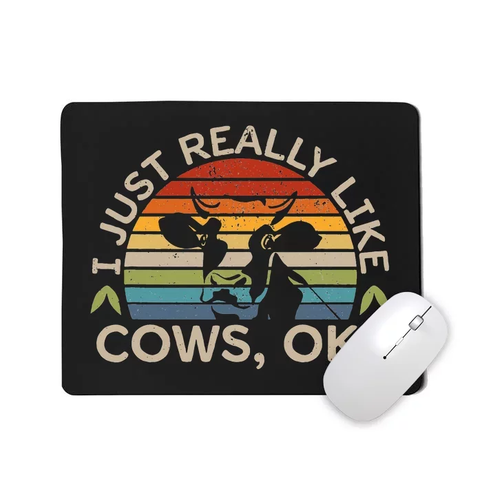 funny Cow Lover Gifts Cow Farmer Rancher Mousepad