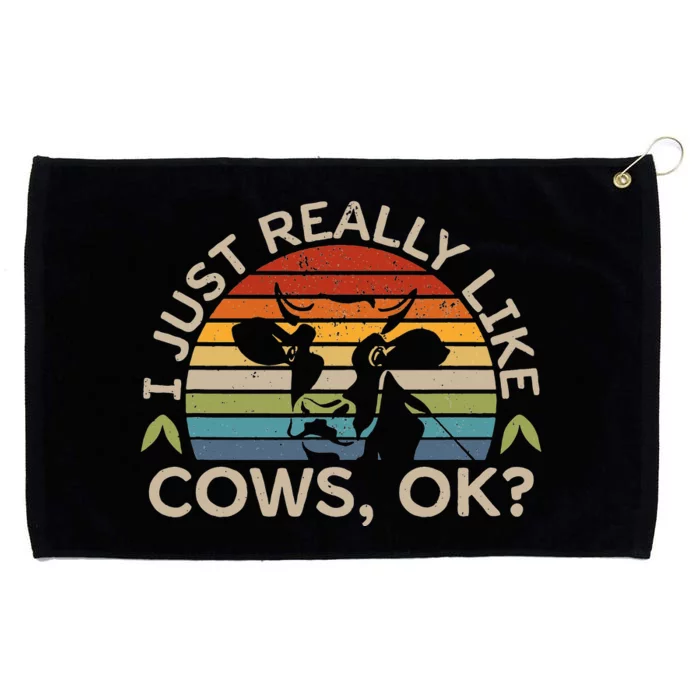 funny Cow Lover Gifts Cow Farmer Rancher Grommeted Golf Towel