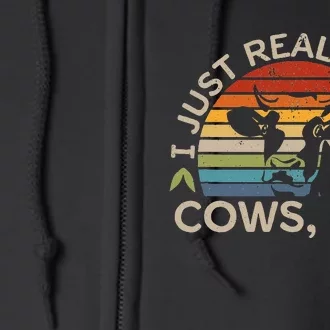 funny Cow Lover Gifts Cow Farmer Rancher Full Zip Hoodie