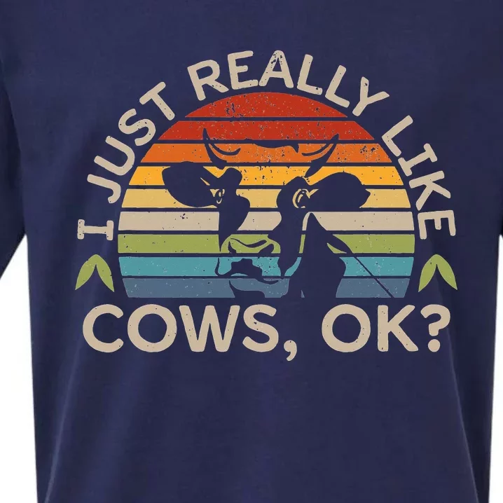 funny Cow Lover Gifts Cow Farmer Rancher Sueded Cloud Jersey T-Shirt