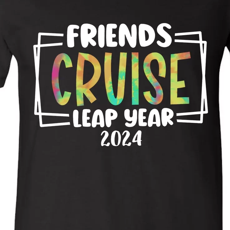 Friends Cruise Leap Year 2024 Matching Team V-Neck T-Shirt