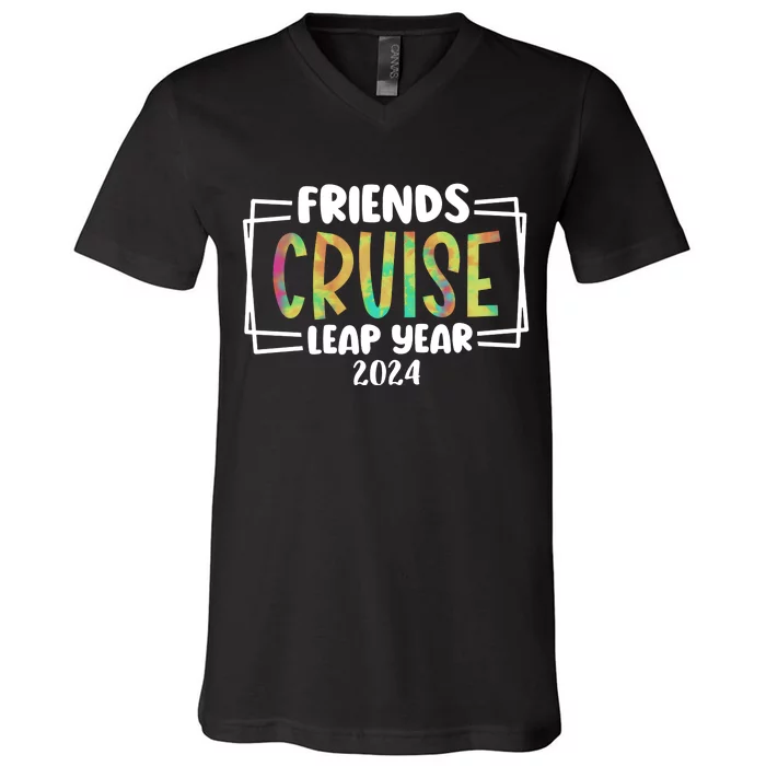 Friends Cruise Leap Year 2024 Matching Team V-Neck T-Shirt