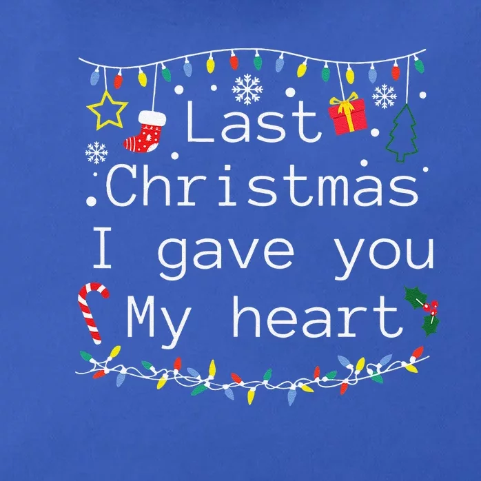 Funny Christmas Last Christmas I Gave You My Heart Zip Tote Bag