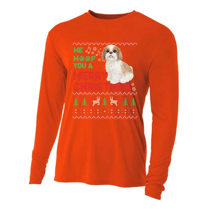 Funny Cavachon Lover Ugly Christmas Dog Lover Xmas Gift Cooling Performance Long Sleeve Crew