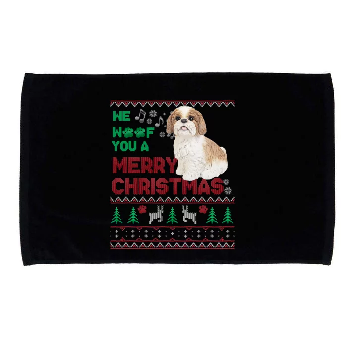 Funny Cavachon Lover Ugly Christmas Dog Lover Xmas Gift Microfiber Hand Towel