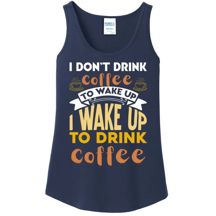 Funny Coffee Lover Quote Ladies Essential Tank