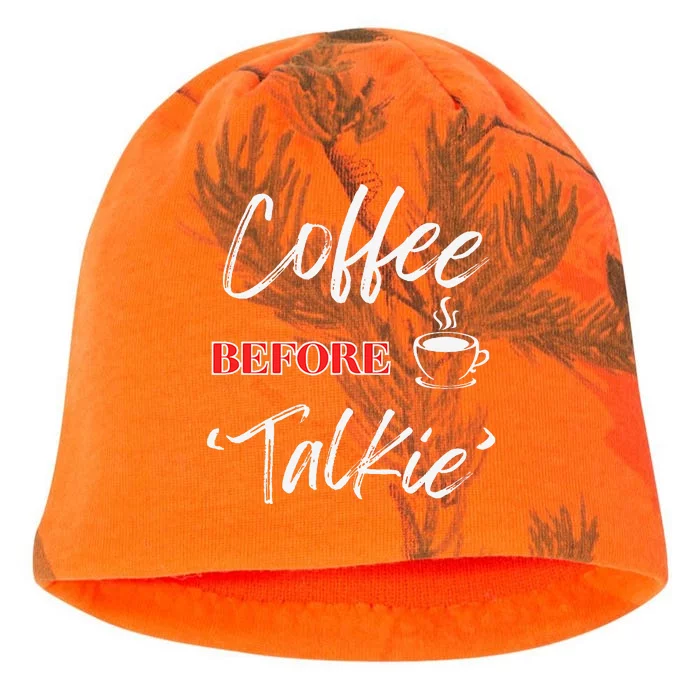 Funny Coffee Lover “Coffee Before Talkie” By Funny Witty Wares Kati - Camo Knit Beanie