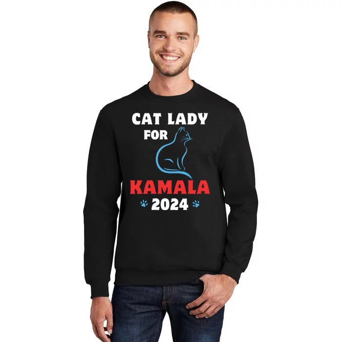 Funny Cat Lady Kamala Harris President 2024 Cat Mom Sweatshirt