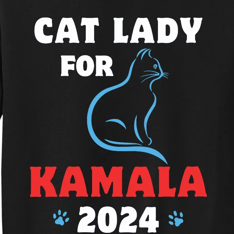 Funny Cat Lady Kamala Harris President 2024 Cat Mom Sweatshirt