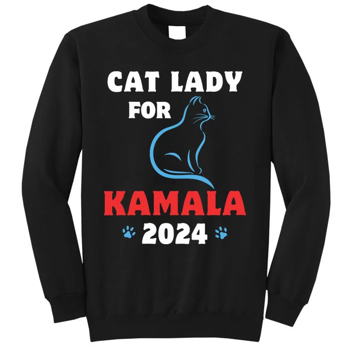 Funny Cat Lady Kamala Harris President 2024 Cat Mom Sweatshirt