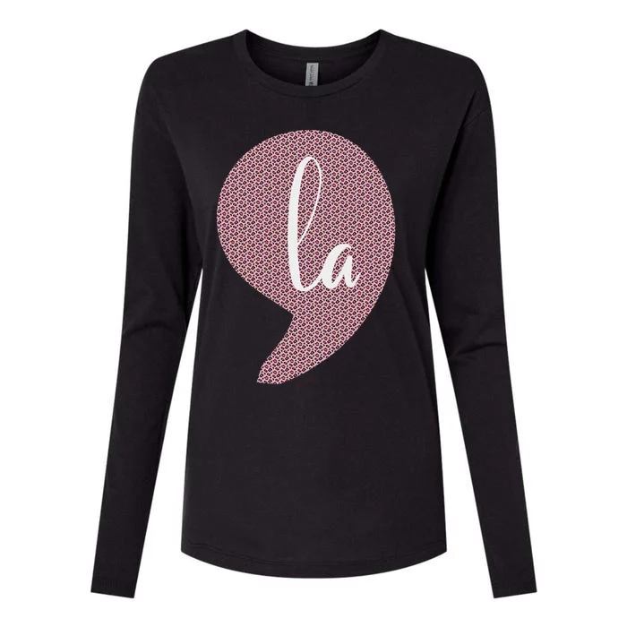 Funny Comma La Womens Cotton Relaxed Long Sleeve T-Shirt