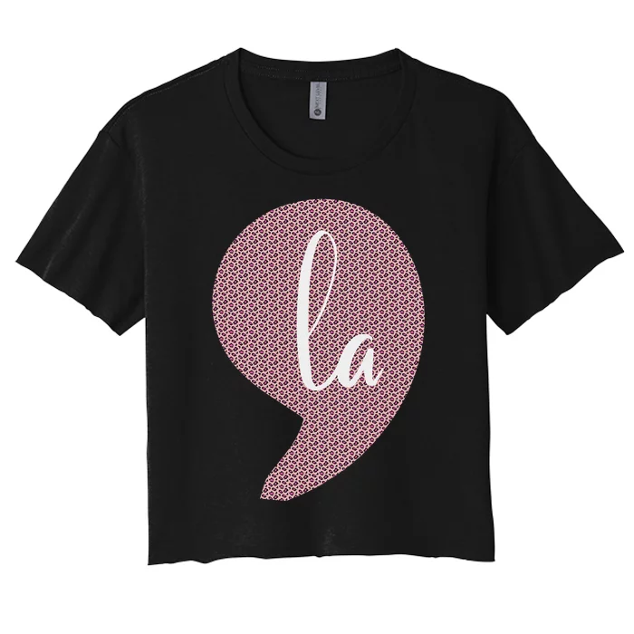 Funny Comma La Women's Crop Top Tee