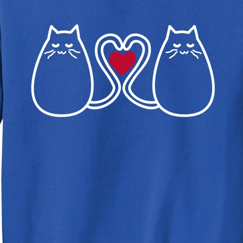 Funny Cat Lovers Valentine's Heart Top Gift Sweatshirt