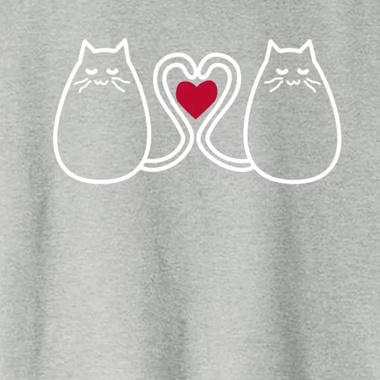 Funny Cat Lovers Valentine's Heart Top Gift Women's Crop Top Tee