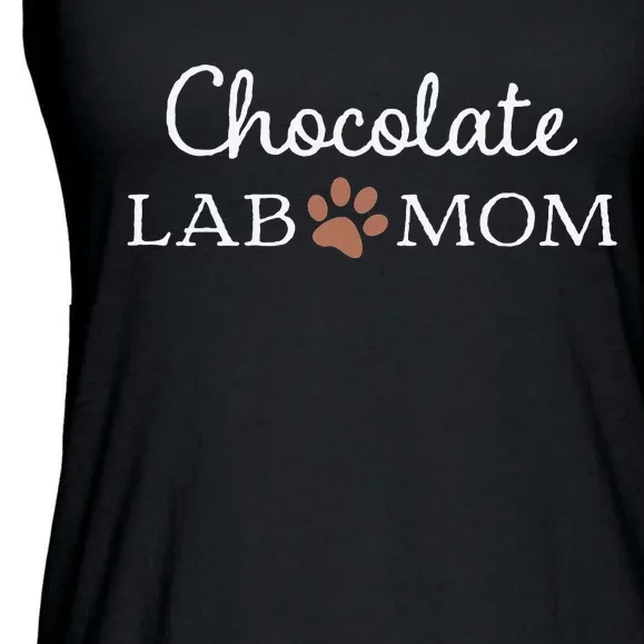 Funny Chocolate Lab Mom Labrador Retriever Mama Ladies Essential Flowy Tank