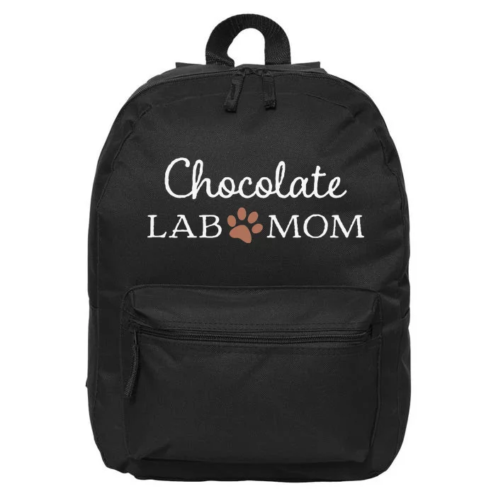 Funny Chocolate Lab Mom Labrador Retriever Mama 16 in Basic Backpack