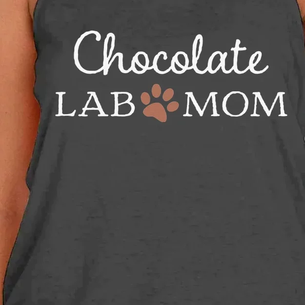 Funny Chocolate Lab Mom Labrador Retriever Mama Women's Knotted Racerback Tank