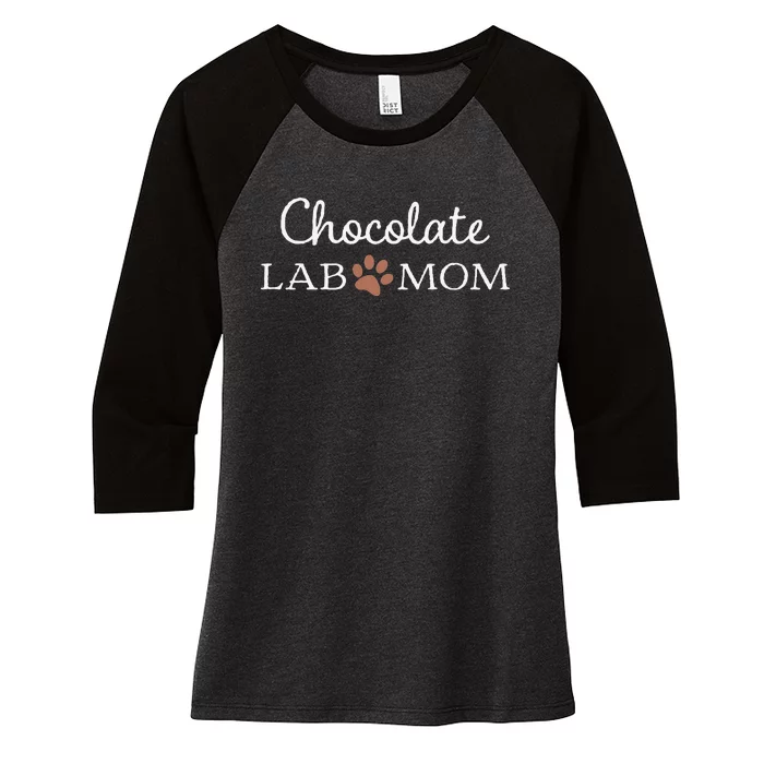 Funny Chocolate Lab Mom Labrador Retriever Mama Women's Tri-Blend 3/4-Sleeve Raglan Shirt