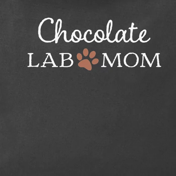 Funny Chocolate Lab Mom Labrador Retriever Mama Zip Tote Bag