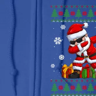 Funny Christmas Lovers Santa Dabbing Ugly Christmas Sweater Great Gift Full Zip Hoodie