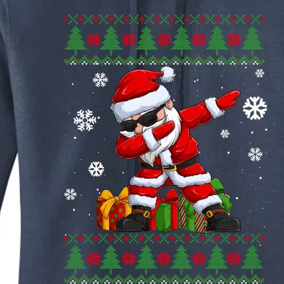 Funny Christmas Lovers Santa Dabbing Ugly Christmas Sweater Great Gift Women's Pullover Hoodie