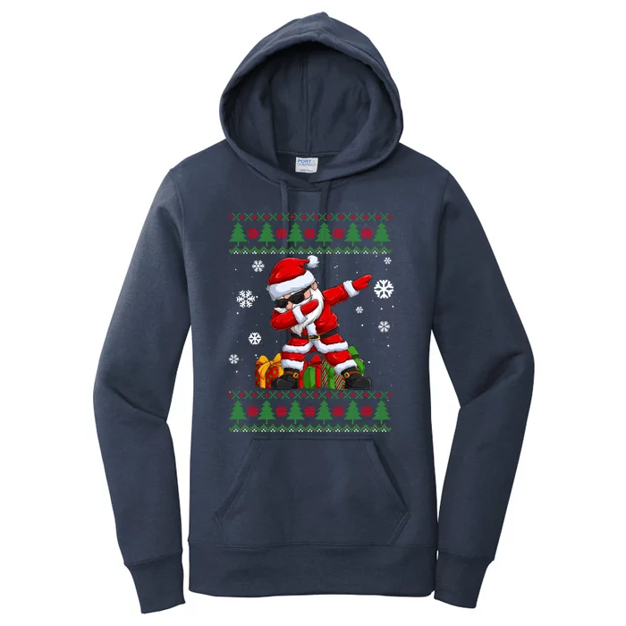 Funny Christmas Lovers Santa Dabbing Ugly Christmas Sweater Great Gift Women's Pullover Hoodie