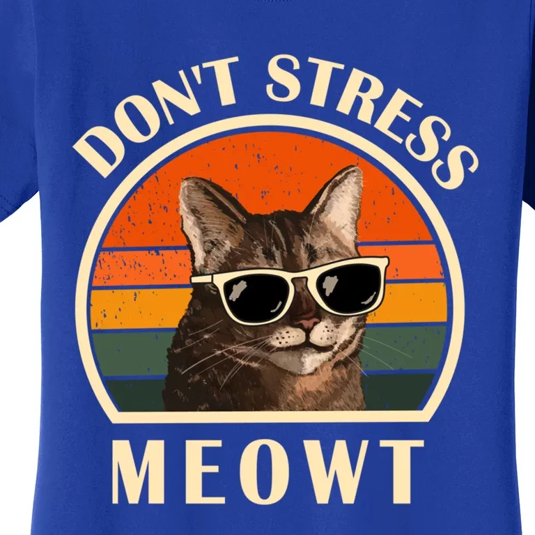 Funny Cat Loves Cats Don't Stress Meowt Gift Women's T-Shirt