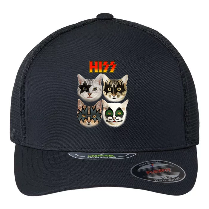 Funny Cat Lover Cat Hiss Cat Owner Cat Humor Flexfit Unipanel Trucker Cap