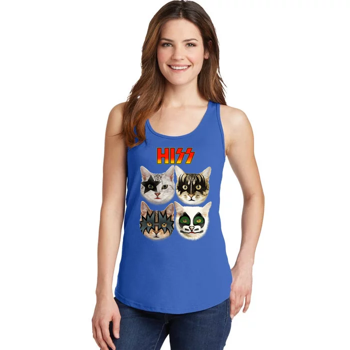 Funny Cat Lover Cat Hiss Cat Owner Cat Humor Ladies Essential Tank