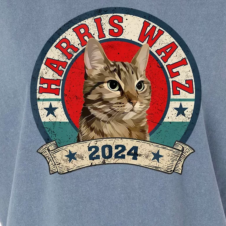 Funny Cat Ladies For Kamala Harris Tim Walz Election 2024 Garment-Dyed Women's Muscle Tee