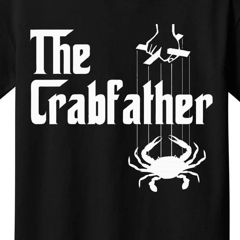 Funny Crab Lover Crabbing The Crabfather Kids T-Shirt