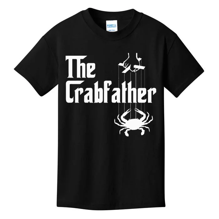 Funny Crab Lover Crabbing The Crabfather Kids T-Shirt