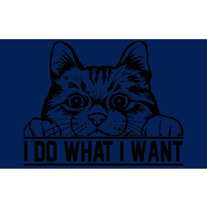 Funny Cat Lovers Retro 70s 80s 90s I Do What I Want Cat Bumper Sticker