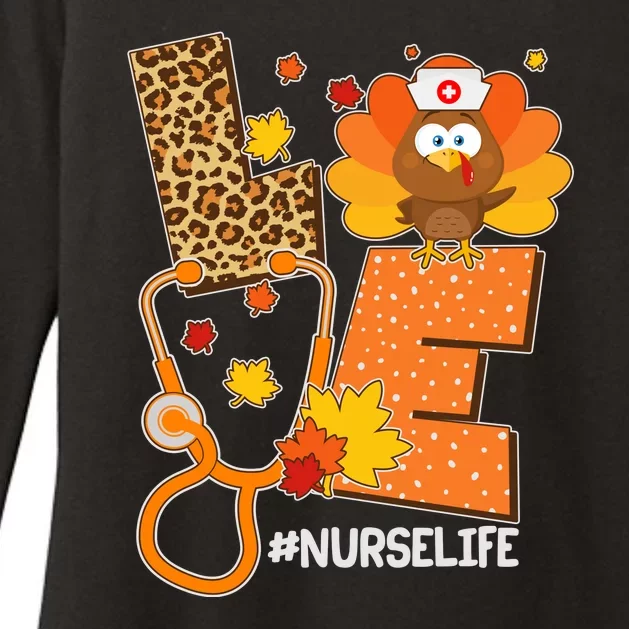 Funny Cute Love Thanksgiving #Nurse Life Womens CVC Long Sleeve Shirt