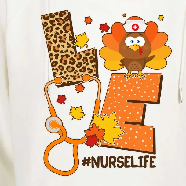 Funny Cute Love Thanksgiving #Nurse Life Womens Funnel Neck Pullover Hood