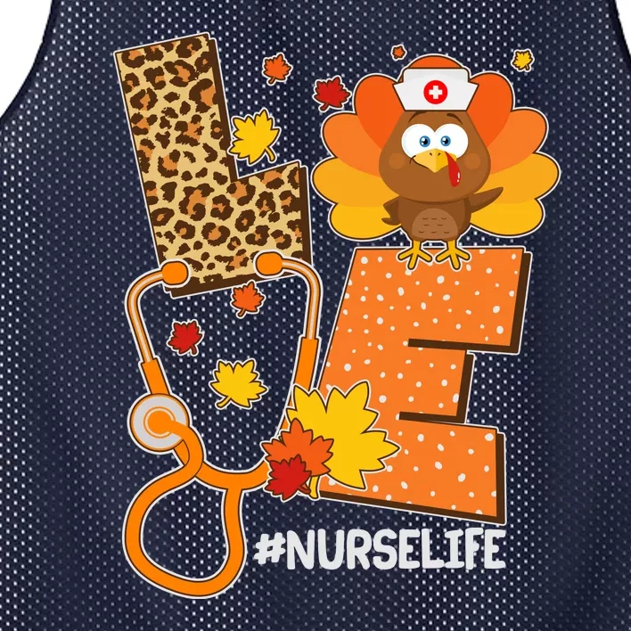 Funny Cute Love Thanksgiving #Nurse Life Mesh Reversible Basketball Jersey Tank