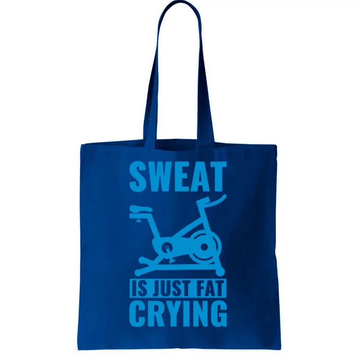 Funny Cycling Lover Spinning Sweat Is Just Fat Crying Cute Gift Tote Bag