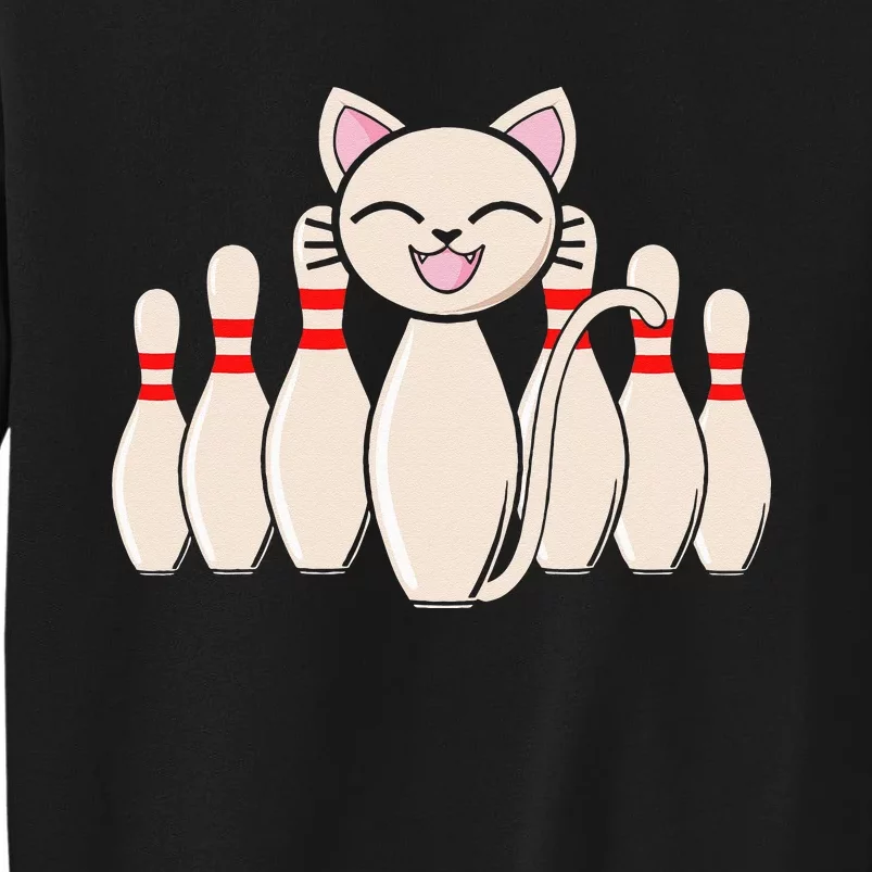 Funny Cat Lover Tee Bowling Pin Cat Bowler Bowling Player Sweatshirt