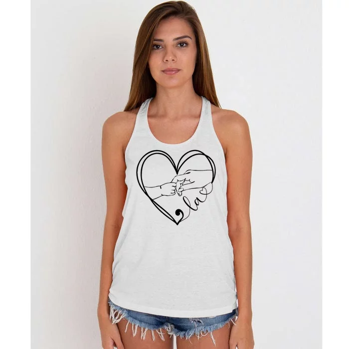 Funny Comma La Kamala Harris Punctuation La Election Vote Women's Knotted Racerback Tank