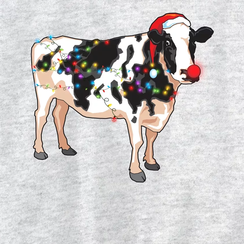 Funny Christmas Lights Cow Kids Sweatshirt