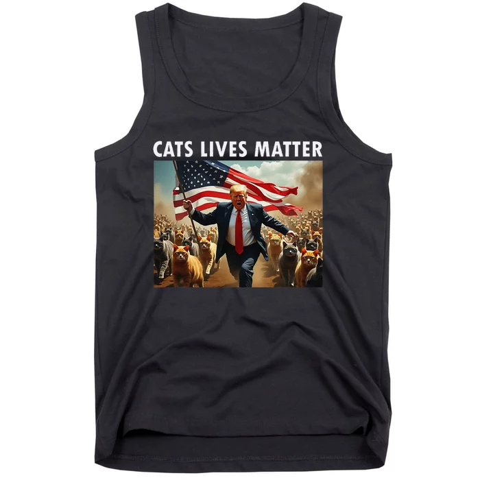 Funny Cat Lives Matter Pres Election 2024 Cats Dogs Pets Gift Tank Top