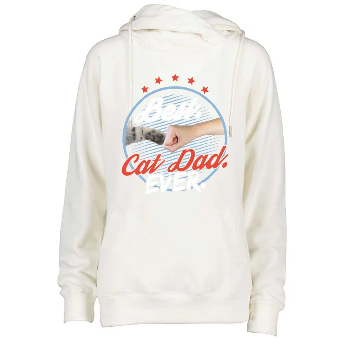 Funny Cat Lover Cute Gift Best Cat Dad Ever Meaningful Gift Womens Funnel Neck Pullover Hood